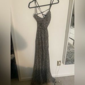 Straps, bag, maxi dress, with a slight